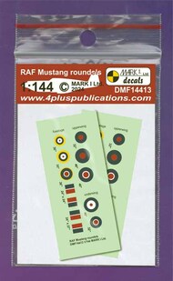  Mark I Decals  1/144 RAF Mustang roundels & fin flashes, 2 sets DMF14413