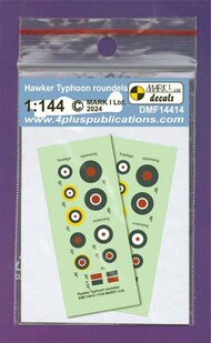  Mark I Decals  1/144 Typhoon roundels & fin flashes, 2 sets DMF14414