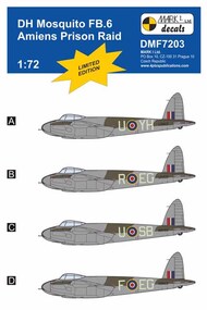  Mark I Decals  1/72 de Havilland Mosquito FB.VI 'Amiens Prison Raid' - Pre-Order Item DMF7203