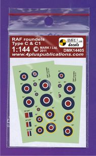 Mark I Decals 1/144 RAF Modern 8" Serial Numbers & Letters # 14 2 Sets - Black 