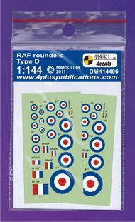  Mark I Decals  1/144 RAF Type D, 2 sets. Includes....Type D DMK14406