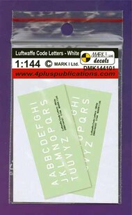 Luftwaffe Code Letters - White, 2 sets #DMK144101