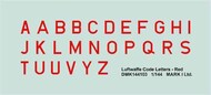Luftwaffe Code Letters - Red, 2 sets #DMK144103