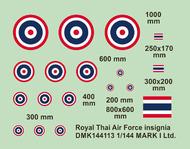  Mark I Decals  1/144 Royal Thai AF Insignia, 2 sets DMK144113