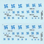 Finnish Swastikas, 2 sets diameter: 300; 400; 500; 600; 700; 800; 1000; 1200 #DMK14413