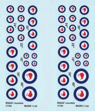 RNZAF roundels, 2 sets diameter: 18; 22; 24; 30; 36; 48' #DMK14418