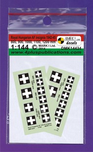  Mark I Decals  1/144 Royal Hungarian Air Force Insignia 1942-45 (size: 800, 900, 1000, 1100, 1200 mm), 2 sets DMK14434