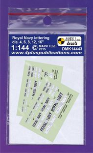  Mark I Decals  1/144 Royal Navy lettering B&W, 2 sets DMK14443