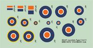  Mark I Decals  1/144 South African SAAF roundels Type C, C1, 2 sets DMK14470