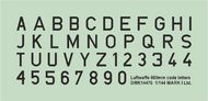  Mark I Decals  1/144 Luftwaffe Code Letters, Black, 600mm, 2 sets DMK14476