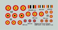  Mark I Decals  1/144 Belgian Air Force insignia, 2 sets DMK14479