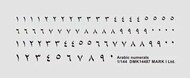  Mark I Decals  1/144 Arabic numerals Black, 2 sets. scale height: 2.0;2.4;2.8 mm DMK14487