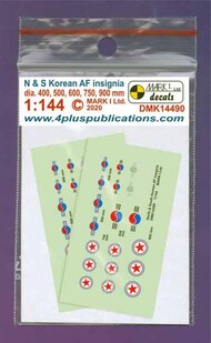  Mark I Decals  1/144 North and South Korean AF insignia, 2 sets DMK14490