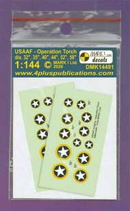 Mark I Decals  1/144 USAAF insignia - Operation Torch, 2 sets DMK14491