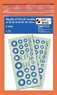  Mark I Decals  1/72 ROCAF/Republic Of China Air Force roundels, 2 sets DMK7212