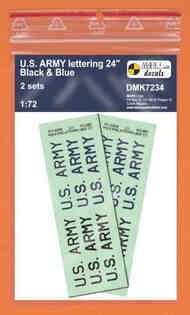 US Army 24' lettering - Black and Blue, 2 setsletter heights: 24'scale heights: 8.5 mm #DMK7234