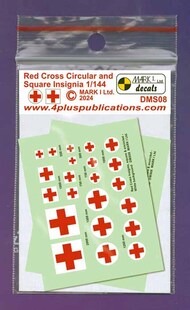 Red Cross Insignia, square & encircled - White background (1/144), 2 sets #DMS08