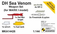  Mark I Models  1/144 de Havilland Sea Venom Weapon Set (resin parts & decals) MKA14426