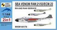  Mark I Models  1/144 de Havilland Sea Venom FAW.21/53/ECM.2 MKM144179