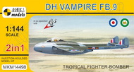  Mark I Models  1/144 de Havilland Vampire FB.9 Tropical Fighter-Bombe (2in1 = 2 kits in 1 box) - Pre-Order Item MKX14498