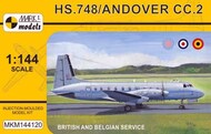  Mark I Models  1/144 HS-748 Andover CC2 Military British/Belgian Service Transport Aircraft MKX144120