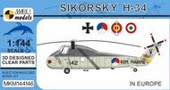  Mark I Models  1/144 Sikorsky H-34 In Europe Helicopter MKX144146