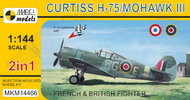 Curtiss H75/Mohawk Mk III French/British AF Fighter (2 Kits) #MKX14466