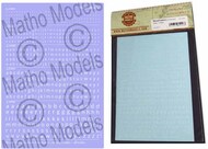  Matho Models  NoScale Multi-Scale White Lower Case 1-3mm Letters Decal MAT80016