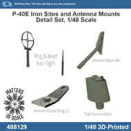 Curtiss P-40E Warhawk Detail Set - Antenna Mounts and Iron Gunsights - 2 sets #MOS488129