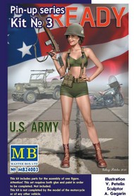  Masterbox Models  1/24 Alice US Army Pin-Up Girl Standing Holding Rifle MTB24003