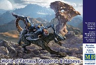  Masterbox Models  1/24 World of Fantasy: Graggeron & Halseya Female Warrior Lying on Animal MTB24007