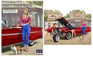  Masterbox Models  1/24 1950-60s Pin-Up Girl wearing Tight Jeans/Low Cut Blouse and Dog MTB24015