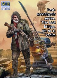  Masterbox Models  1/24 Post-Apocalyptic: Vadim Elderly Raider w/Cart & Packs MTB24076