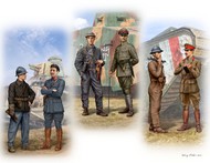  Masterbox Models  1/35 French, German, British Private & Officer Tankmen of WWI (6) MTB35134