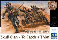 Desert Battle: Skull Clan Thief & Warrior Riders (2) on Motorcycle w/Sidecar #MTB35140