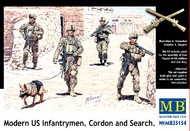 Modern US Infantry Cordon & Search (4) w/Special Dog #MTB35154