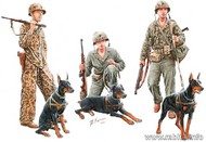  Masterbox Models  1/35 WWII Dogs in USMC Service (3 w/3 Figures) MTB35155
