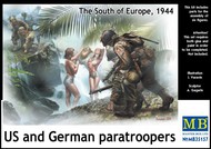 Masterbox Models  1/35 Watching Girls Shower, US & German Paratroopers South of Europe 1944 (6) MTB35157