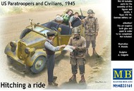 Hitching a Ride, German Sd.Kfz.1 Type 170VK Car w/2 US Paratroopers, 3 Civilians #MTB35161