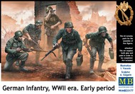  Masterbox Models  1/35 German Infantry on the Move Under Fire WWII Era Early (5) MTB35177