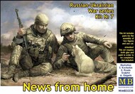  Masterbox Models  1/35 Russian-Ukrainian War: News From Home Ukrainian Soldiers (2 w/Cat) MTB35230