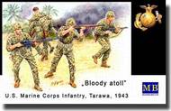  Masterbox Models  1/35 Bloody Atoll Series Set #2 - U.S. Marine Corps Infantry, Tarawa, November 1943 - 5 Figures Set MTB35043