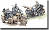 Kradschutzen: German Motorcycle Troops on The Move - 4 Figures, a Motorcycle #MTB35048
