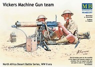  Masterbox Models  1/35 WWII Vickers Machine Gun Team (4) w/Gun MTB35097