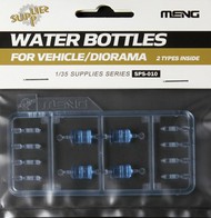  MENG Models  1/35 Water Bottles (8) & Jugs (4) Translucent Blue Plastic MGKSPS10
