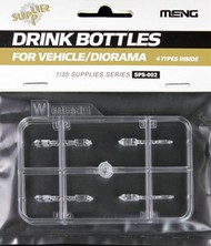  MENG Models  1/35 Drink Bottles Clear Plastic (4) MGKSPS02