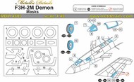McDonnell F3H-2M Demon. Canopy frame and wheels paint masks #MDMDM4803