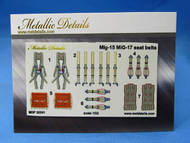  Metallic Details  1/32 Mikoyan MiG-15/MiG-17 seat belts 3d-printed decals MDP32001