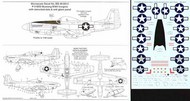  Microscale Decals  1/48 North-American P-51A/P-51B/P-51D Mustang National Insignia, Stencil Data, Anti-glare panel etc MS48014