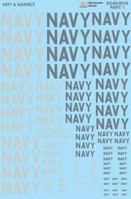  Microscale Decals  1/48 Navy & Marines words-2 Sheets MS48019